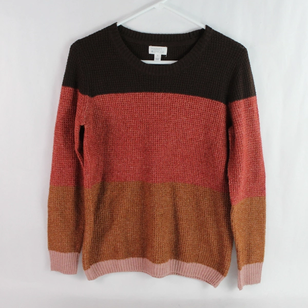 Market & Spruce Multicolored Long-Sleeved Knit Sweater Women's Size Medium