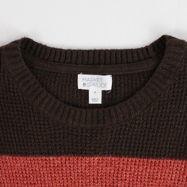 Market & Spruce Multicolored Long-Sleeved Knit Sweater Women's Size Medium