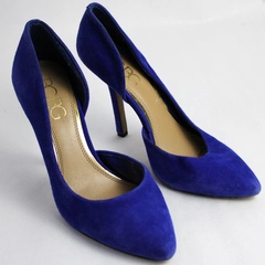 BCBG Paris Blue Faux Suede Women’s Size 8.5 With 4" Stiletto Heels