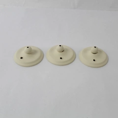 Lot of 3 Beige Porcelain Chandelier Chain Pull Switch Cord Cap 2.5 Inch
