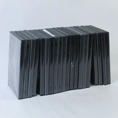 Lot of 20 Empty Used Single Disc Replacement DVD Cases Black Plastic