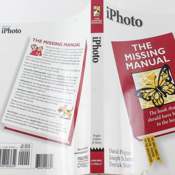 iPhoto The Missing Manual by Schorr Pogue Story 2002 O'Reilly Paperback