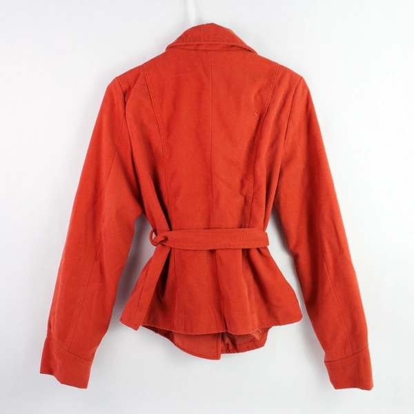 Paris Blues Retro Women's Red Collared Button Up Corduroy Jacket Size L NWT
