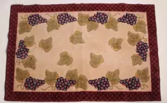 Grapes Winery Vineyard Theme Accent Rug Plush 46.5 in x 30.75 in Vines Tuscan