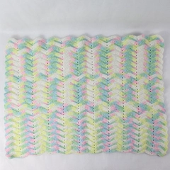 Handmade Multicolor Crocheted Baby Blanket 18.5" x 26"