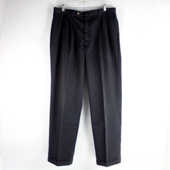 Men's Cordovan & Grey Black Dress Slacks Pants Trousers Size 36 Cuffed