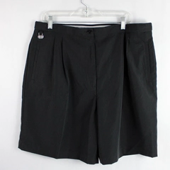 Liz Golf Women's Golf Shorts by Liz Claiborne Pleated Front Black Plus Size 18