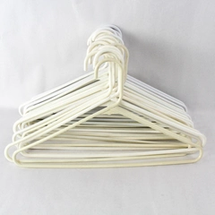 Lot of 20 White Plastic Tubular Clothes Hangers for Closet Organization