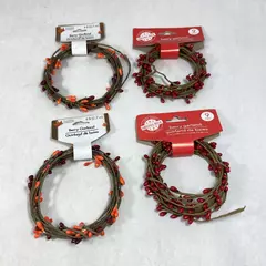 Lot of Four 9 Foot Berry Garlands Christmas House And Floral Garden Red