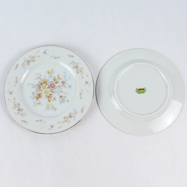 Set of 6 Vintage Romance by Jamestown Flat 7" Plate Fine China Gold Trim