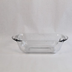 Pressed Clear Glass 1.5 Quart Rectangular Baking Dish Casserole 9"x5"