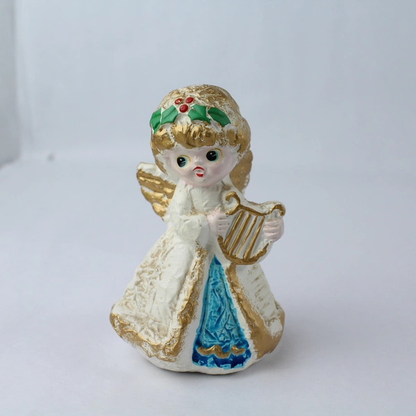 Mid Century Ardco Christmas Harp and Violin Angel Wings Made in Japan C-2293