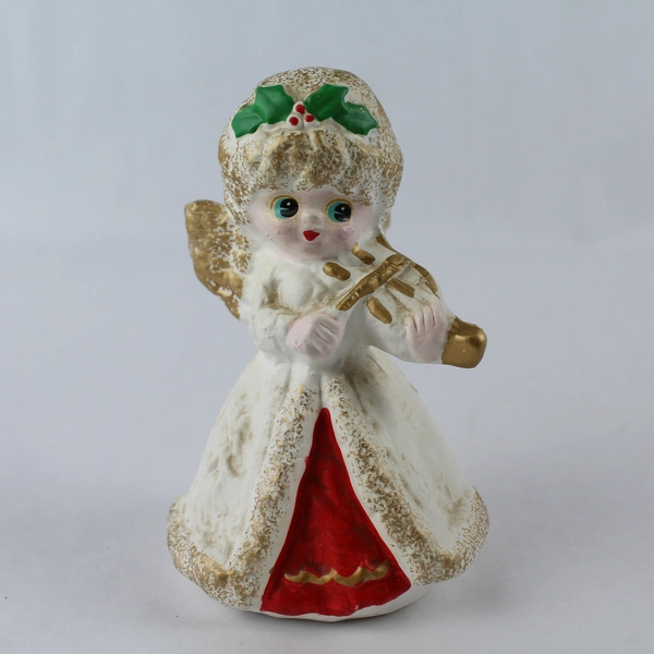 Mid Century Ardco Christmas Harp and Violin Angel Wings Made in Japan C-2293