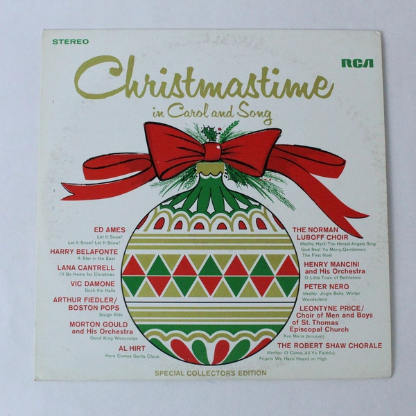 Christmastime In Carol And Song Collector's Edition RCA 1968 Vinyl LP Record