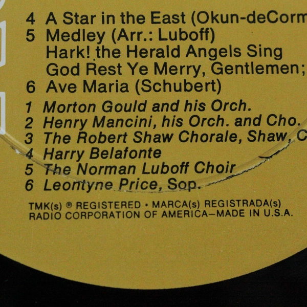 Christmastime In Carol And Song Collector's Edition RCA 1968 Vinyl LP Record