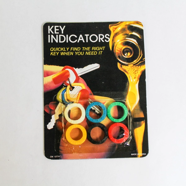 Sealed Pack of 6 Colored Key Indicators for Car Lock & Suitcase CM12774