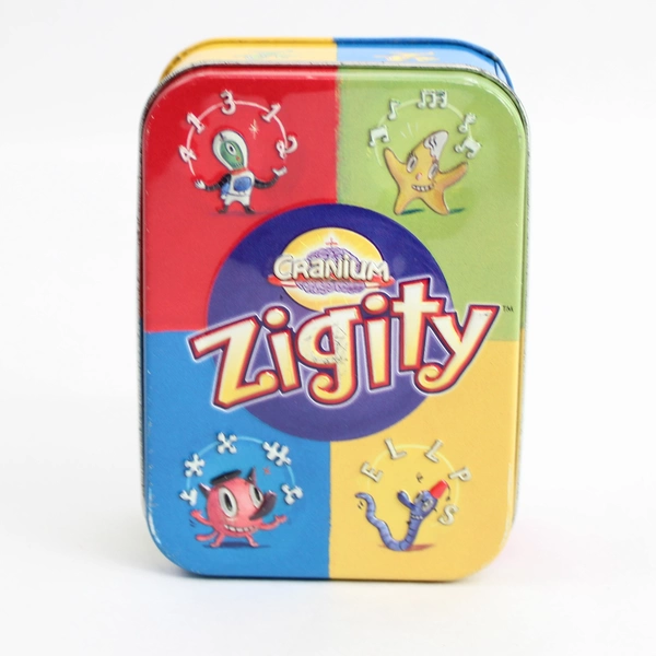 Cranium Zigity Plastic Card Game w/all 80 Cards and Directions in Tin
