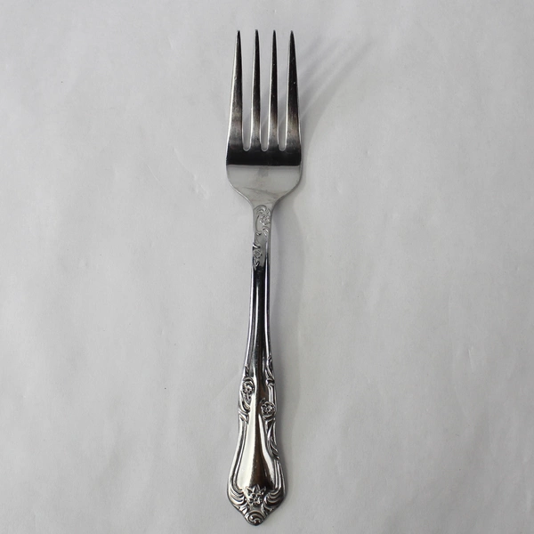Lot of 4 Oneida Flatware Forks Stainless Steel Floral Art Deco Patterns