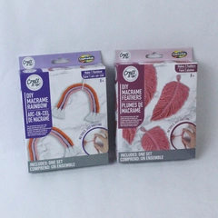 Lot of 2 Creative Kids Craft It Up DIY Macrame Kits Rainbow Feathers Unused