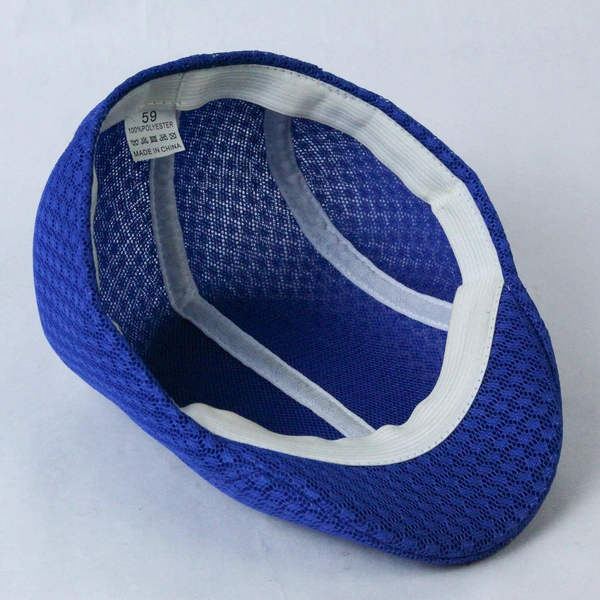Blue Mesh Newspaper Hat Cap for Men Size 59 Breathable Summer Accessory