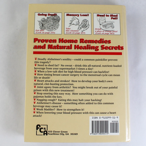 Book of Proven Home Remedies & Natural Healing Secrets Good Condition