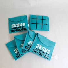 Lot of 6 Oriental Trading Company Jesus Loves Me So Tic Tac Toe Set Felt Game