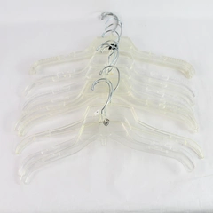 Lot of 12 Clear Plastic Clothes Hangers Closet Organization