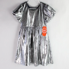 Wonder Nation Silver Metallic Girl's Dress Size XS 4-5 NWT