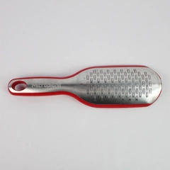 Microplane Red Silver Bi-Directional Handheld Cheese Grater Kitchen Tool