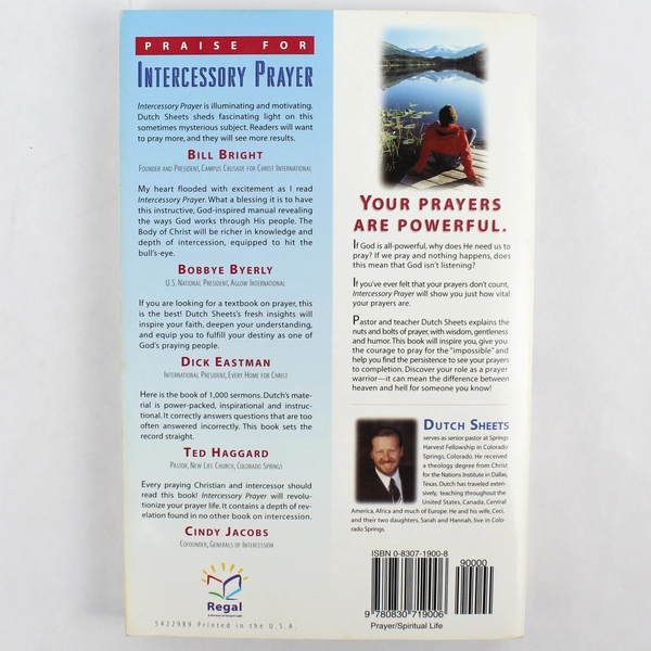 Intercessory Prayer How God Can Use Your Prayers Dutch Sheets 1996 Regal Book