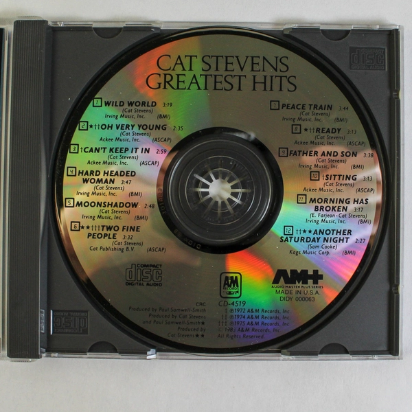 Cat Stevens Greatest Hits CD 1983 A  And M Records Compilation CD4519 Rock