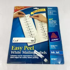 Avery 8161 Easy Peel White Mailing Label 1 Inch x 4 Inch