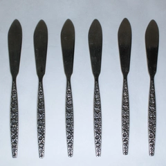 Lot of 6 1847 Rogers Bros Dubonnet Butter Knives Silverware Pre-Owned