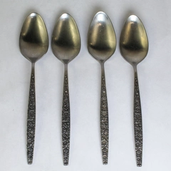 Lot of 4 International Decorator Stainless Dubonnet Teaspoon Spoons 6.25 Inch