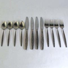 12 Pc International Decorator Stainless Flatware Set - Knives Spoons Forks