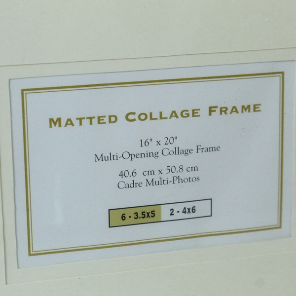 Ultima 16 x 20 Matted Collage Frame Holds Six 3.5 x 5 Two 4 x 6 Home Decor