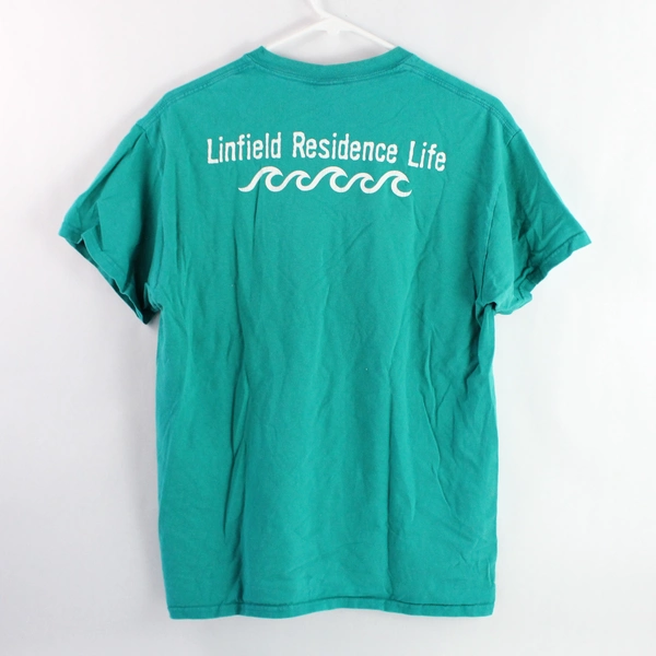 Gildan Teal Linfield University Graphic T-Shirt Adult Size Medium