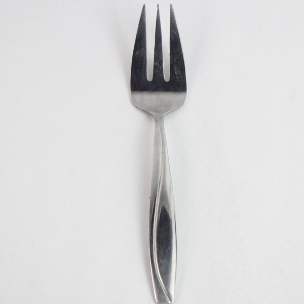 Serving Spoon and Fork Set From Oneida Groove Made With Stainless Steel