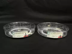 2 Vivitar 10.25" Clear Plastic Turn Table Storage Trays Pre-Owned