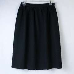 Unbranded Flare Skirt Women's Size 11 Black Back Zip Button Closure Professional