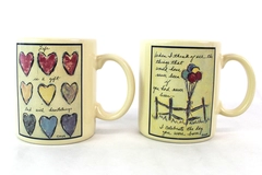 Lot of 2 Flavia Weedn Coffee Mugs Life is a Gift & Celebrate the Day