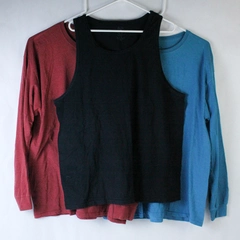 Lot of 3 Fruit of The Loom Jerseys Men's Size XL Blue Red Black Tank Long Sleeve
