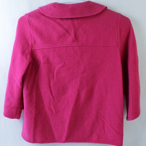 Mac & Jac Pink Collared 1/2 Sleeve Top Button Coat Women's Medium