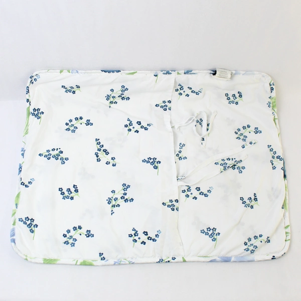 Cynthia Rowley White w/ Blue Floral Detail Sham Quilted Pillowcase Standard Size