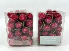 Pier 1 Lot of 2 Packages of 50 Beaded Burgundy Cherry Craft Pieces