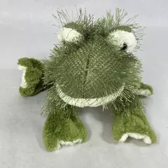 Ganz Webkinz Fuzzy Long Haired Green Frog 8" Plush Stuffed Animal Toy