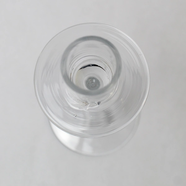 Lot of 2 Dawhud Direct Clear Glass Candle Stick Holders 9" Tall & 9.75" Tall