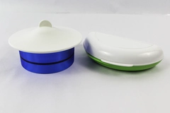 Weight Watchers Microwave Containers 2-Piece Egg Omelet Cookers Blue Green