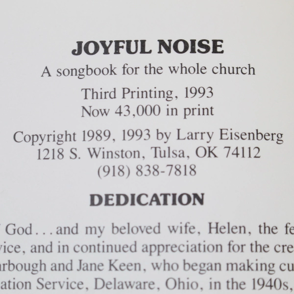 Make a Joyful Noise Unto the Lord by Larry Eisenberg Vintage 1993 Paperback