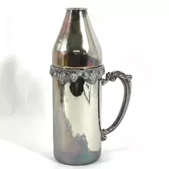Vintage FB Rogers Silver Plate Wine Bottle Holder Decanter Grape Pattern